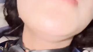 【69堂午夜视频】把工装OL的气质姐姐拴着狗链调教，口塞像母狗一样，小穴全湿中出内射